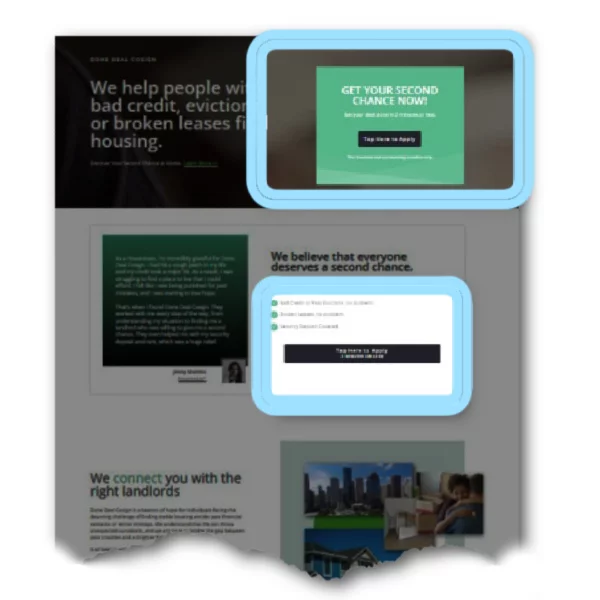 How to create a clear call to action on a landing page.