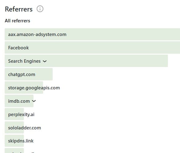 Site referrers after GEO and Microsoft Ads